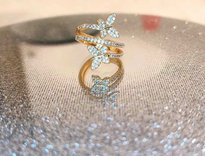Bague Double Papillon